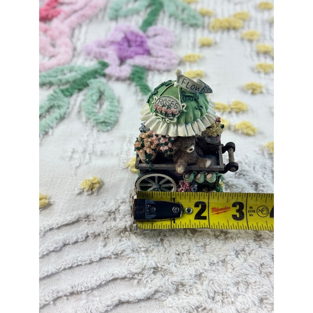 Ivy & Innocence Blossom's Flower Cart Teddy Bear Figurine 05121 Cast Art 1997 - Picture 9 of 9
